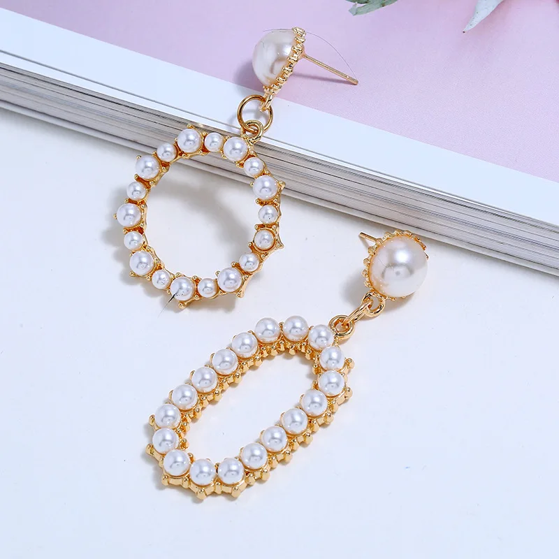 2019 новые модные круглые Висячие серьги для женщин геометрический Асимметричный