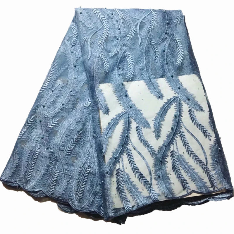 Fashion beaded lace fabric with beads african 2018 high quality nigerian fabrics | Дом и сад