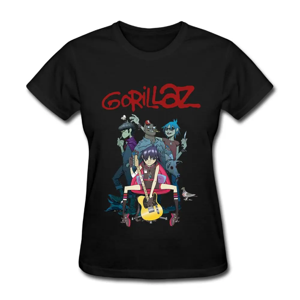 Женские футболки с 3d принтом SAMCUSTOM Gorillaz забавные повседневные женские Топы Harajuku