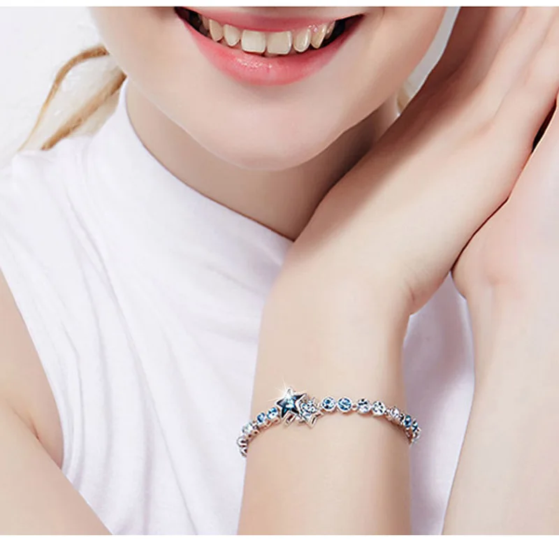Женский браслет с австрийскими кристаллами | Украшения и аксессуары