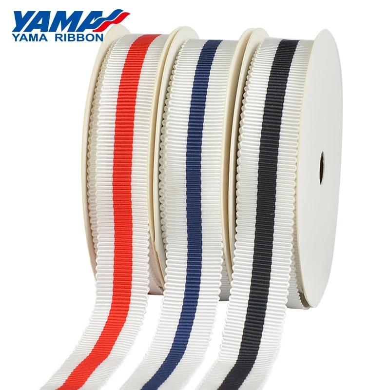 Лента в полоску YAMA Petersham 50 ярдов рулоне ленты 9 мм 16 25 3/8 &quot5/8&quot 1&quot|Ленты для шитья|