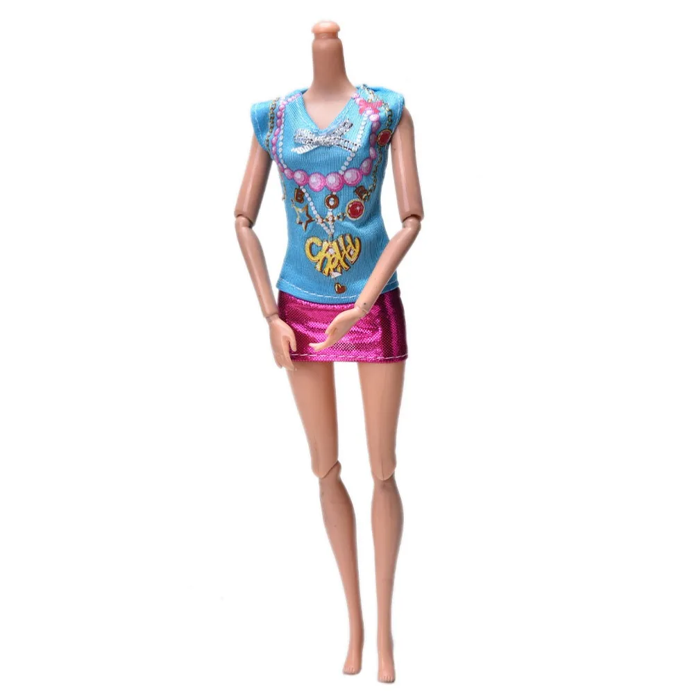 1 шт. короткое платье для куклы с принтом цепочки 11 дюймов|dress for barbie|doll dressfor barbie |