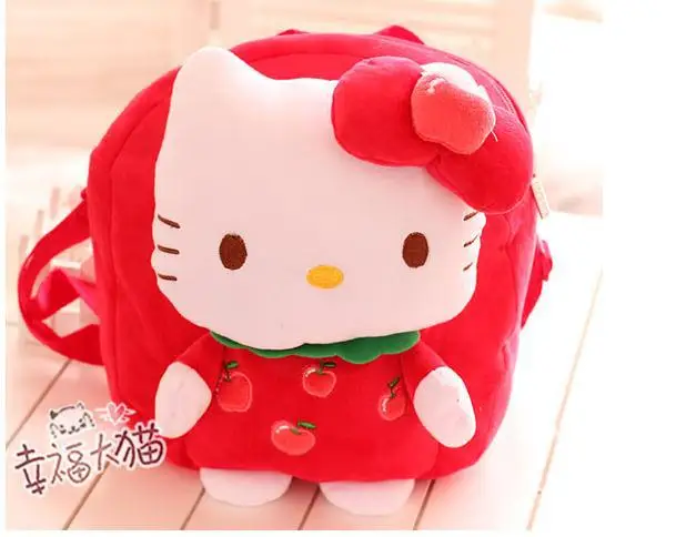 Free Shipping Hot selling new arrivel hello kitty cute Plush Backpack Child PRE School little Girl Cartoon Bag | Багаж и сумки