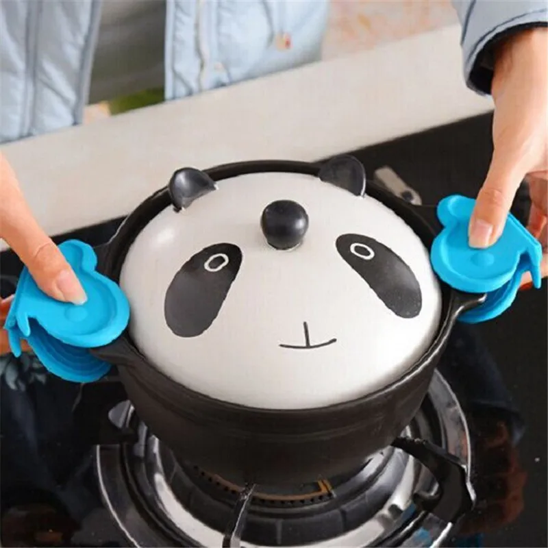 Силиконовая перчатка для микроволновки 2 шт.|pot holder|oven heatingcute pot holders |