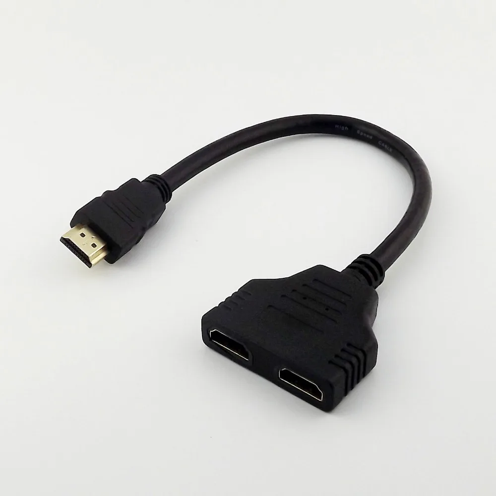 1 шт. разветвитель переходник 1080P HDMI на 2 гнезда 30 см|hdmi out|hdmi port1080p hdmi |