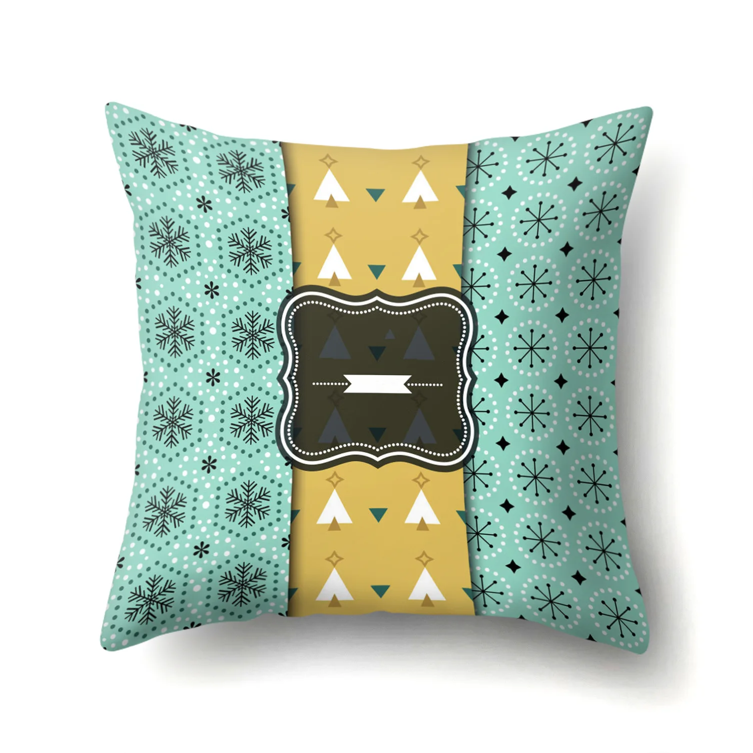 Подушка в клетку для стула чехол с геометрическим принтом Рождественская