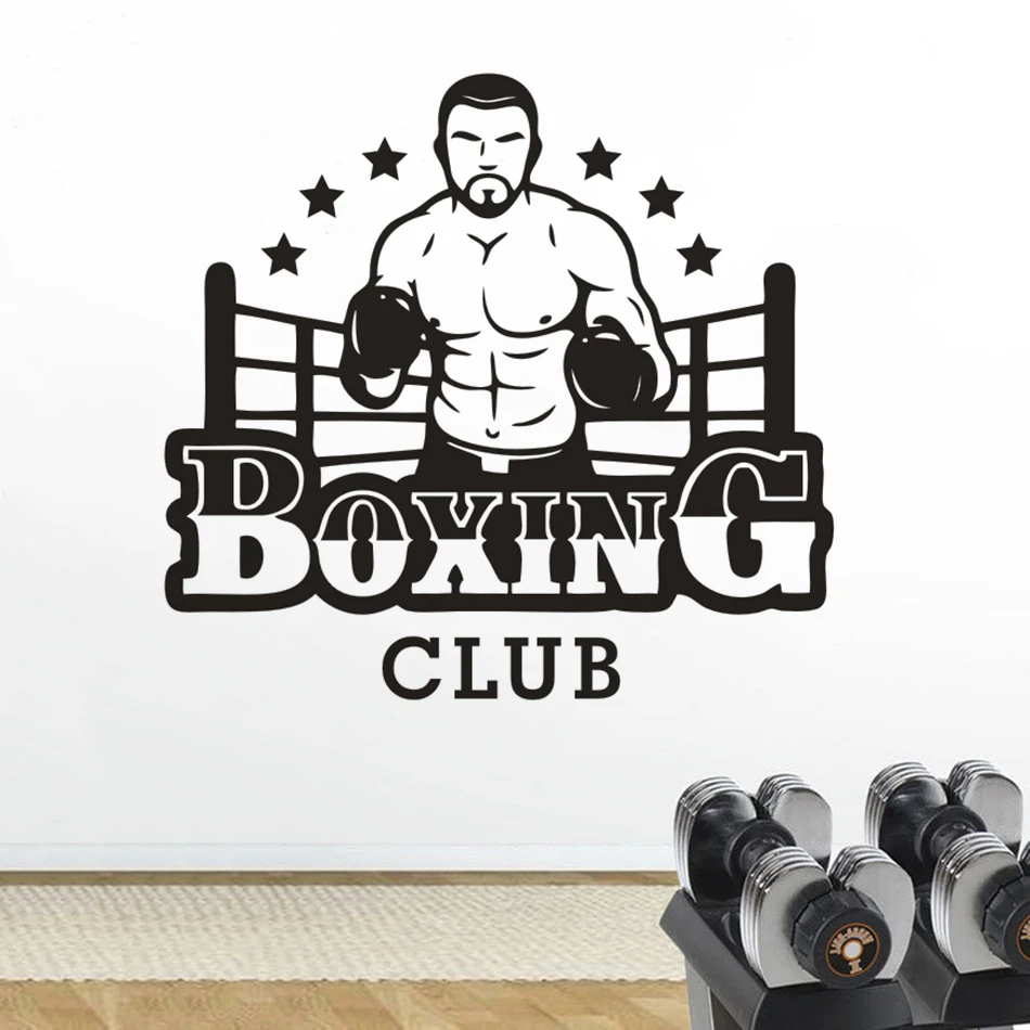 

Бокс-клуб, логотип, наклейка на стену, для спортзала, для студии, креативное украшение, для бокса, для мужчин, дизайн, Спортивная настенная на...