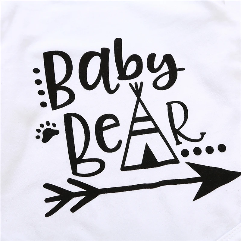 3PCS Baby Unisex Cartoon Clothes Set Fall Newborn Boy Girl Romper Beer Print Pants Outfits 2017 New Bebes Kids Clothing | Детская одежда