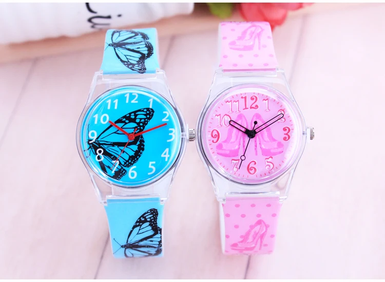 Женские кварцевые часы с бабочкой и акулой водонепроницаемые электронные для