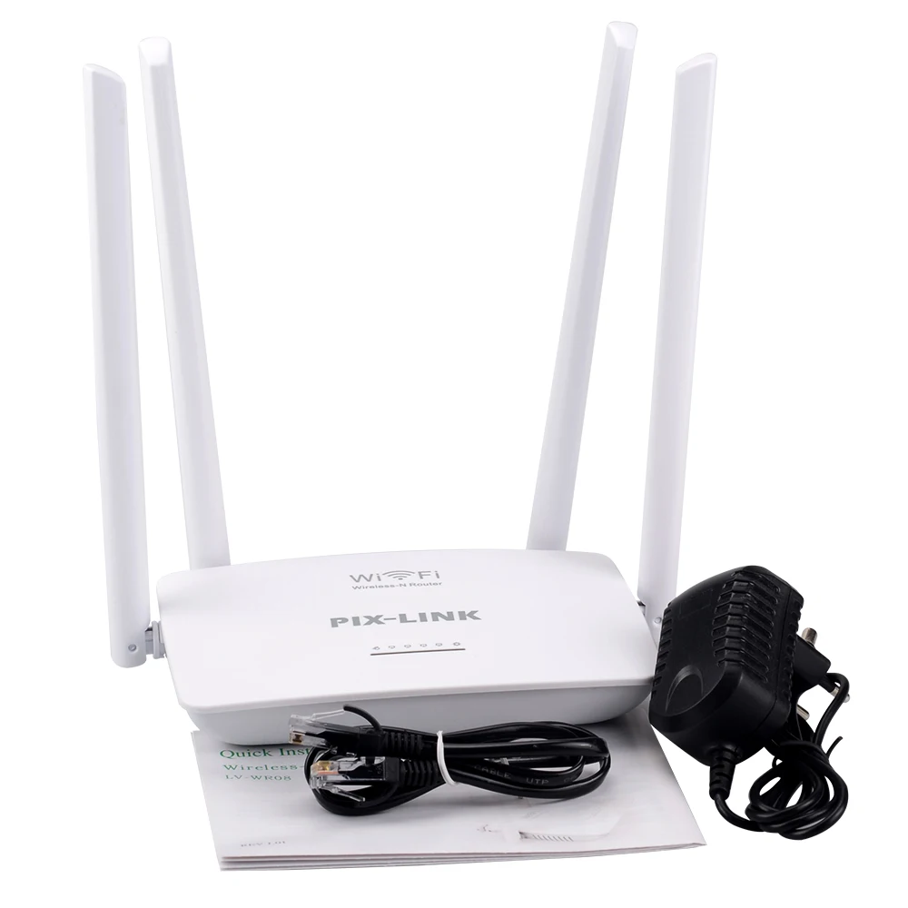 English Firmware Wireless Home Router WIFI Repeater Booster Extender Network 802.11 b/g/n 5 Port RJ45 300Mbps White 4 Antennas images - 6