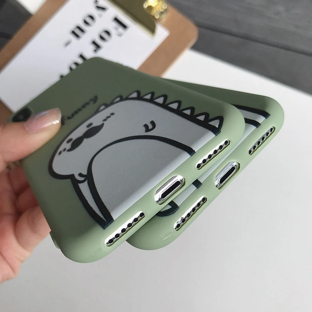 KISSCASE милый чехол для телефона с динозавром iPhone X XS XR Max рисунком 8 7 6S 6 Plus 5S SE 5 мягкий