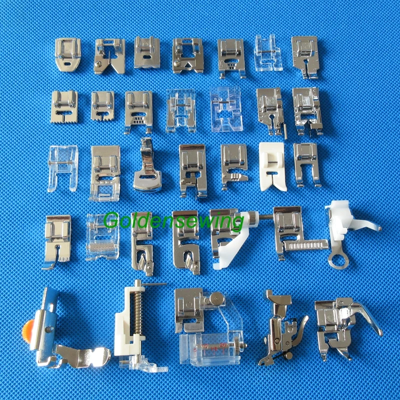 Пластиковая коробка 34 шт. прижимная лапка для BERNINA новый стиль Aurora Artista Activa