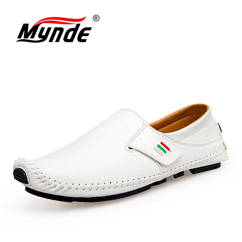 MYNDE New Fashion Moccasins For Men Loafers Summer Walking Breathable Casual Shoes Hook&amploop Driving Boats Flats | Обувь