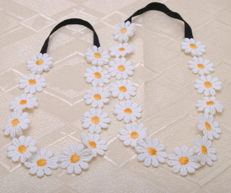 1 шт. белые повязки на голову с ромашками для девочек мама и дочь аксессуары волос