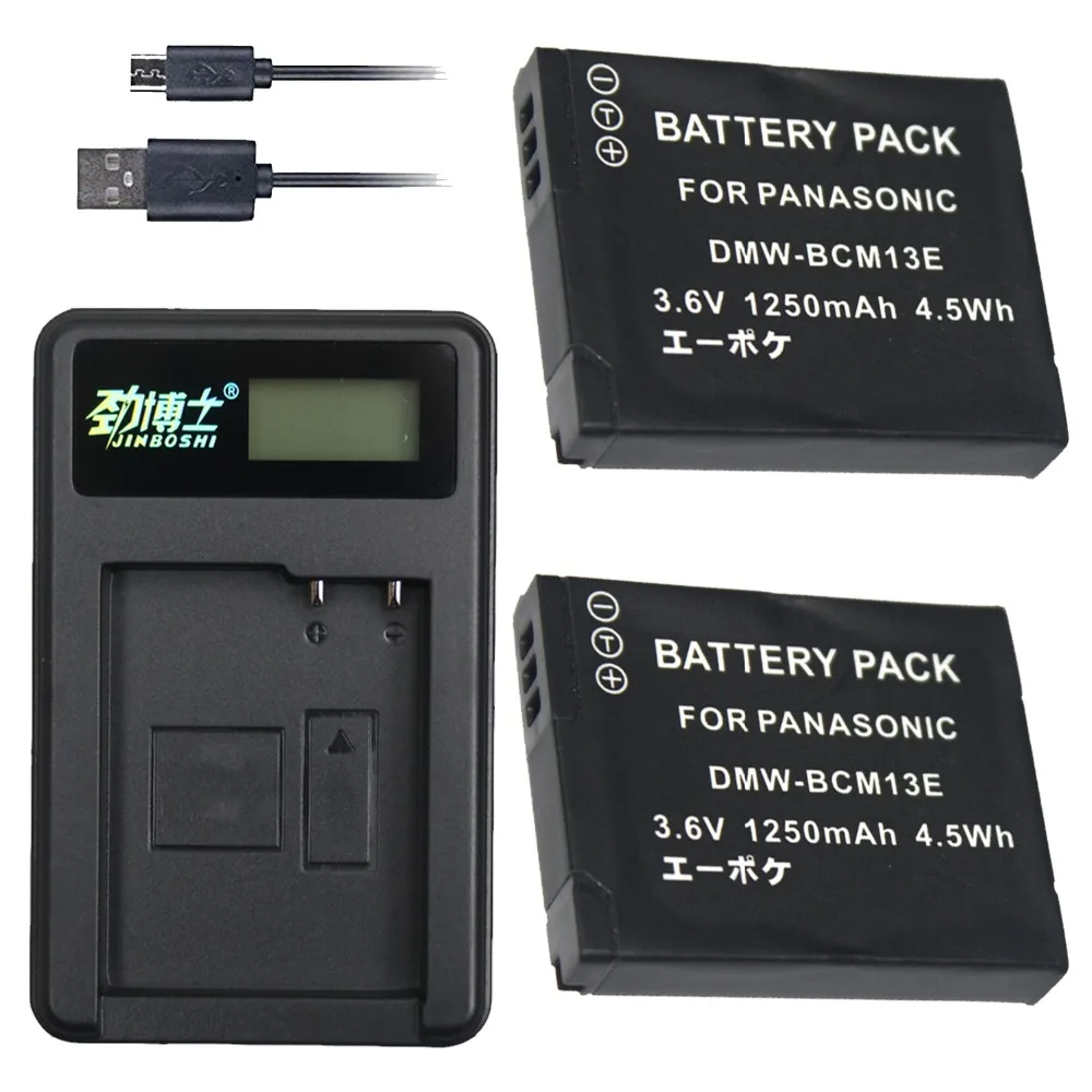 2X DMW BCM13E BCM13 батарея + USB одно зарядное устройство для Panasonic Lumix DMC ZS35 ZS40 FT5 LZ40