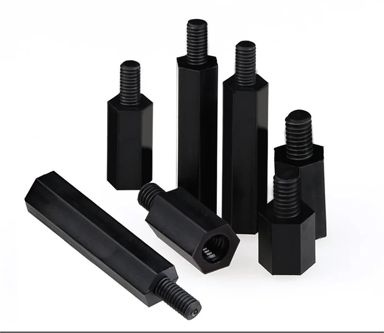 

100pcs M4 Black Nylon pcb spacers Male Female Hex nylon standoffs spacer spacing screws for PCB Motherboard Pillar