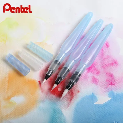 1 шт. кисть для воды Pentel Arts Aquash, профессиональная окрашивающая щетка для воды, акварельная, каллиграфия, подставка для кисточек