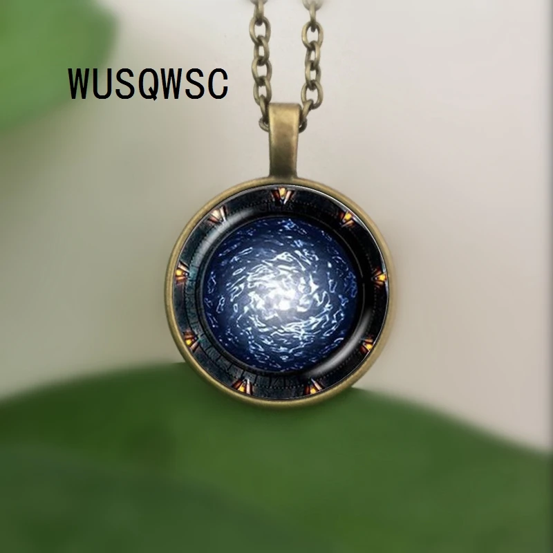 WUSQWSC 3 звезды новинка Звездные ворота стекло кабошон серебро кулон ожерелье