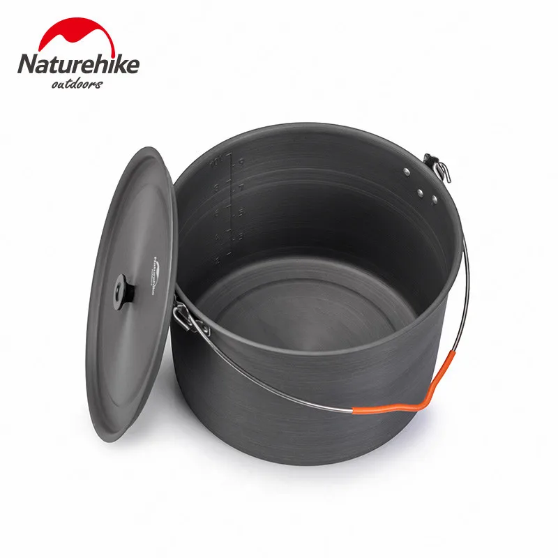 Naturehike 10L алюминиевый треугольный подвесной горшок кухонная посуда для кемпинга 4