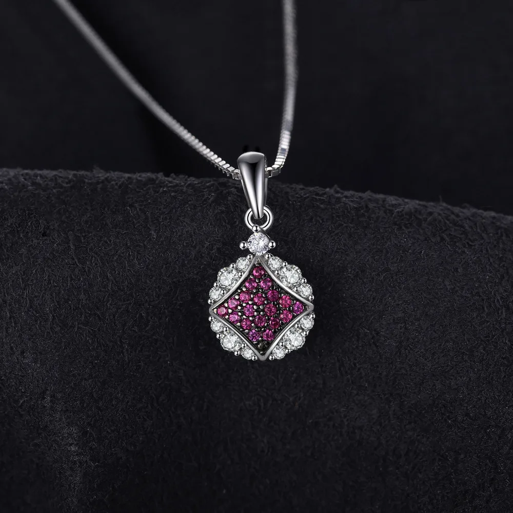 Jewelrypalace великолепные 0.1ct круглый создан Рубиновая подвеска для Для женщин