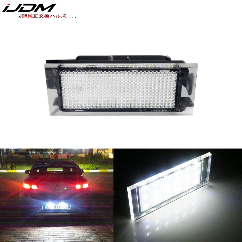 IJDM (1) белый OEM Fit 3W полный светодиодный светильник номерного знака для Renault Clio Laguna 2