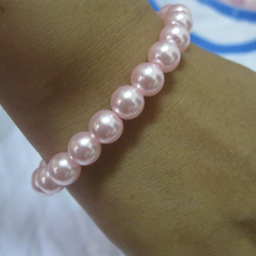 Комплект из колье браслета и ожерелья 8 мм|fashion pearl jewelry sets|pearl setfashion set |