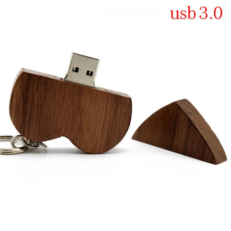 Usb флеш-накопитель usb3.0 с деревянным сердцем карта памяти 8 ГБ 16 32 гравировка