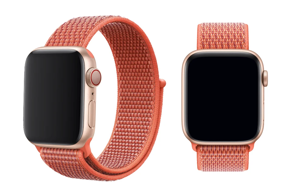 Нейлоновый спортивный бесшовный ремешок для наручных часов Apple Watch, ремешок 42 мм, длина-44 мм, 40 мм, 38 мм, для iWatch, версия 5/4/3/2/1 браслет, ремешок на запястье для наручных часов аксессуары