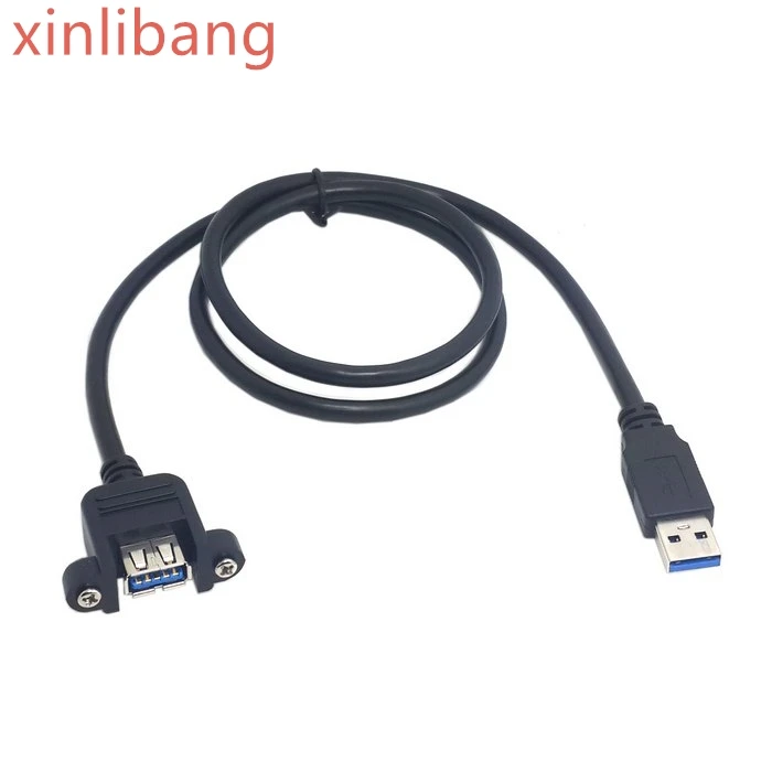 

USB 3.0 male to Female Extension Cable with screw for Panel Mount 50cm