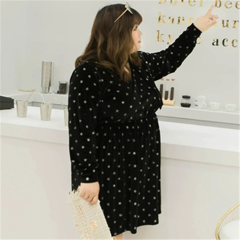 3XL 9XL женское платье большого размера с длинным рукавом весенне летнее
