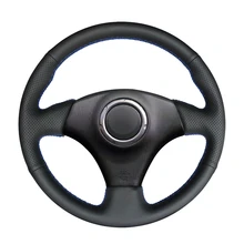 Handsewing Black PU Artificial Leather Steering Wheel Covers for Toyota RAV4 Celica Matrix MR2 Supra Voltz Caldina MR-S Corolla