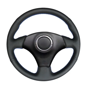 handsewing black pu artificial leather steering wheel covers for toyota rav4 celica matrix mr2 supra voltz caldina mr s corolla free global shipping