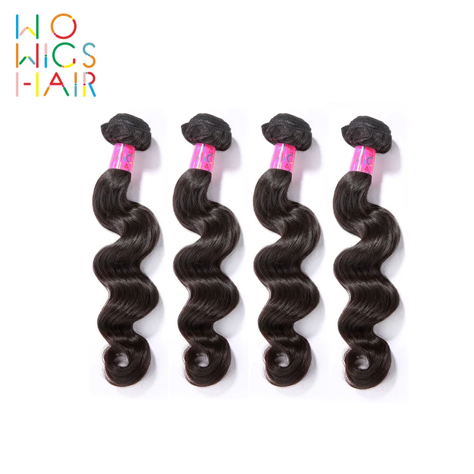 Волосы WoWigs свободные волнистые бразильские волосы Remy 100% человеческие плетение