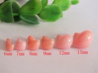 free shipping 60pcs mixed size safety animal nose in pink plastic for dollcome with washers each size 10pcs