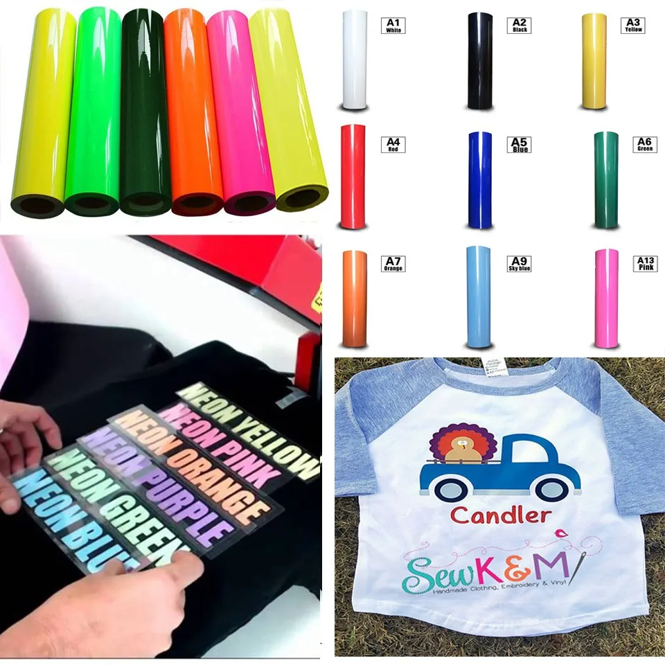 Термополиуретановая виниловая ткань для печати на футболке 30 см 200 10 цветов выбор