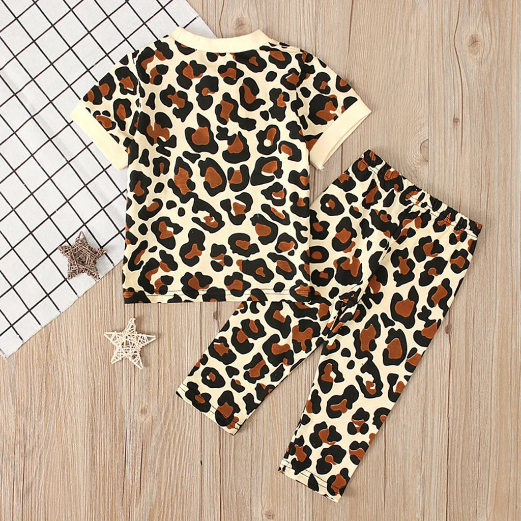 Для маленьких девочек комплект из 2 предметов Комплекты одежды футболка с