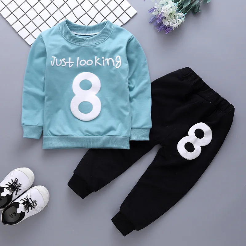 Весенний комплект одежды для мальчиков BibiCola детская повседневная футболка с