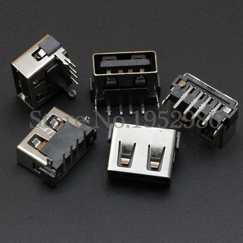 Новинка 10 шт. USB 2 0 разъем гнездо DIP Back фута мм высокий 4 Pin низкая цена |