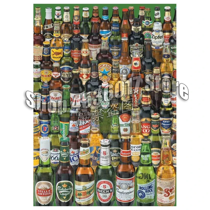 Пива флакон со стразами картина Diy алмазная живопись напитков коллекций колледжи