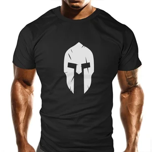 Футболка Spartan мужская повседневная свободного кроя, забавная Модная брендовая тенниска для бодибилдинга, 2018