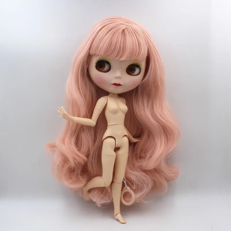 Кукла blyдевушка кукла Blyth розовая и персиковая новая 19 суставов матовый корпус 1/6