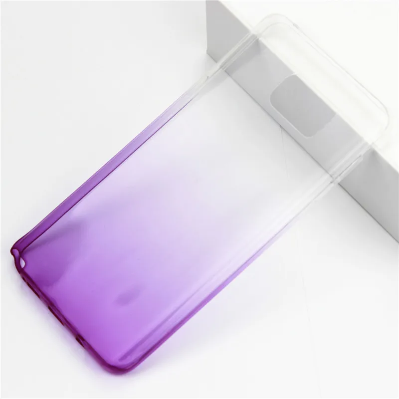 Purple Ультратонкий Мягкий ТПУ прозрачный чехол для samsung Galaxy Note 3 Note 4 Note 5 Note 7 прозрачный градиентный чехол - Цвет: Purple