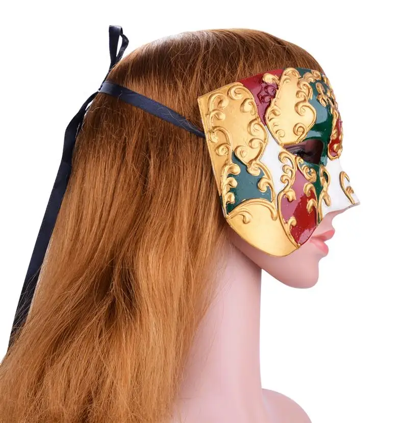 Винтажная дизайнерская мужская маска FunPa для вечеринки Мужская крутая полумаска