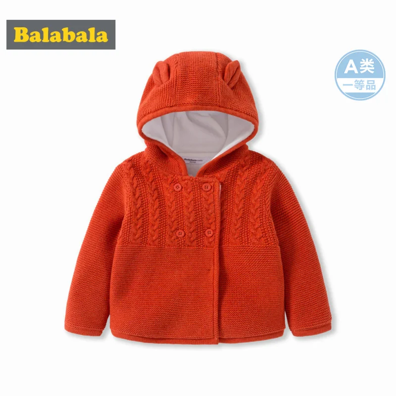 Balabala/куртка с капюшоном на флисовой подкладке для маленьких детей Трикотажная