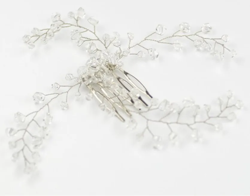 Расческа для волос с кристаллами, свадебные украшения, ободки с прозрачными цветами, новая тиара для невесты.