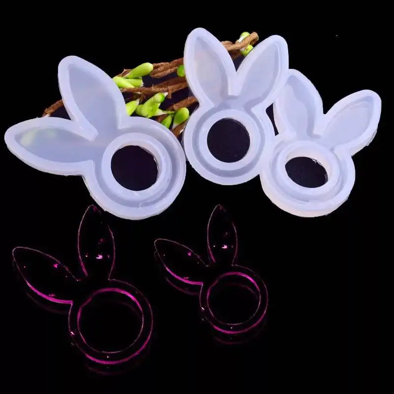 Кольцо на палец с кроличьими ушами Рождественский Декор силиконовая полимерная