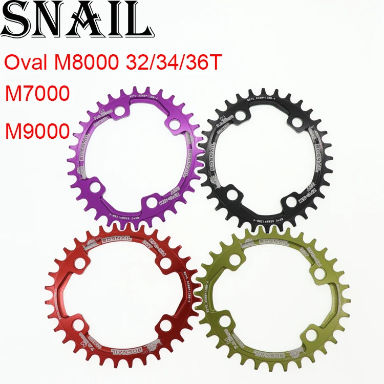 Овальная цепная цепь с улиткой для Shimano M7000 M8000 M9000 30 32T 34T 36T 96 BCD узкая и широкая велосипедная MTB велосипедная Звездочка зубная пластина