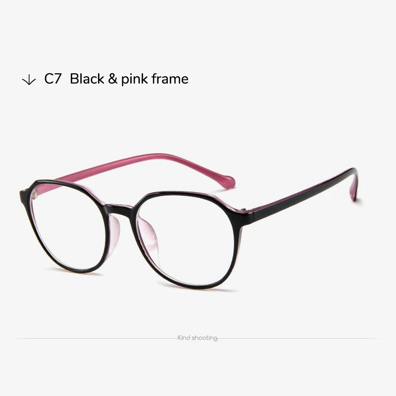 Pink Black Toketorism Модные прозрачные линзы очки женские очки оправа оптические очки оправа мужские 0932 - Цвет оправы: Pink Black