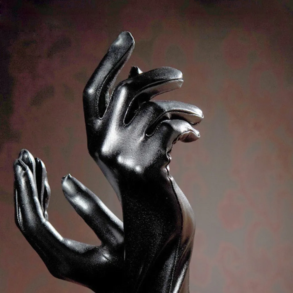 Модные новые вечерние Локоть Длина лакированная кожа роскошные женские длинные