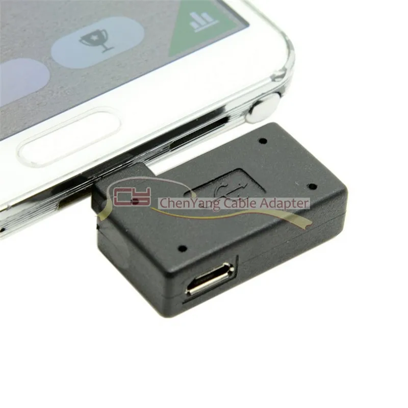 Адаптер хоста Micro USB 2 0 OTG с левым углом 90 градусов и USB-портом для Galaxy S3 S4 S5 Note2 Note3
